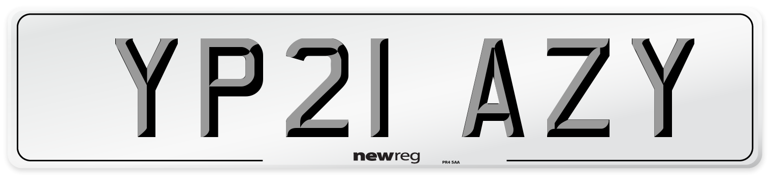 YP21 AZY Number Plate from New Reg